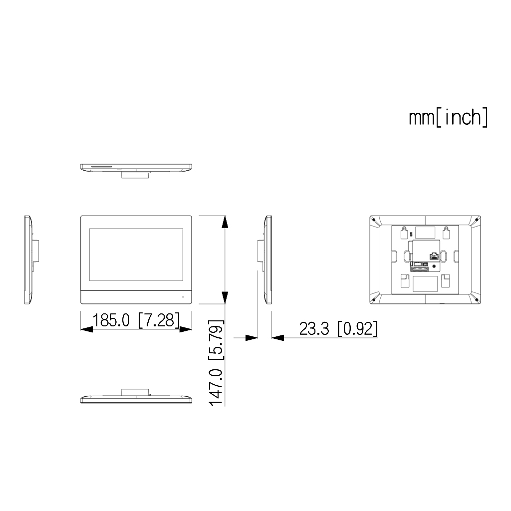Monitor Interior 7" de Superficie para Videoportero IP Pantalla Táctil SD 6E 1S WiFi PoE