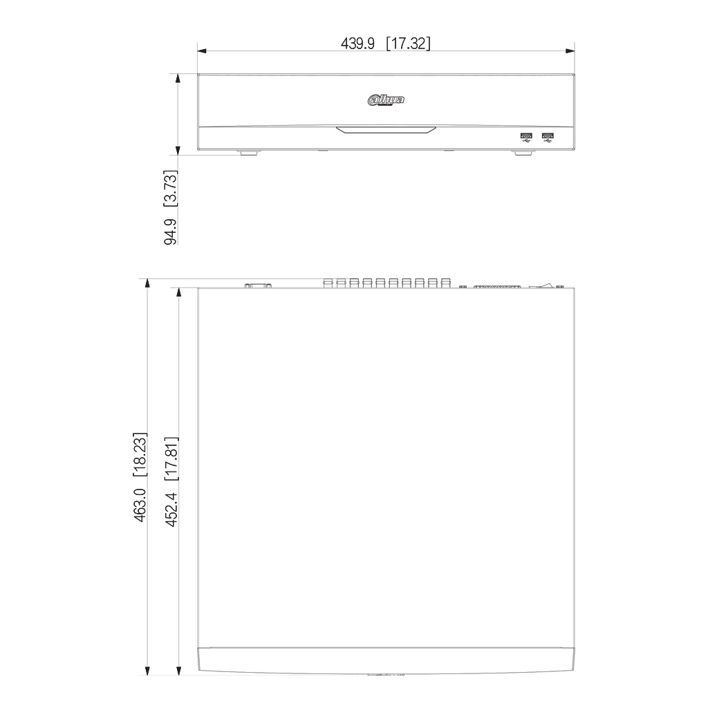 DVR 5EN1 16ch 5M-N@8ips +16IP 12MP 2HDMI 8HDD AUDIO E/S AI