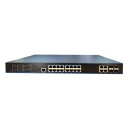 Switch PoE 16 puertos Gigabit + 4 Uplink Gigabit + 4 SFP Combo 280W 802.3af/at 6KV Manejable Layer2