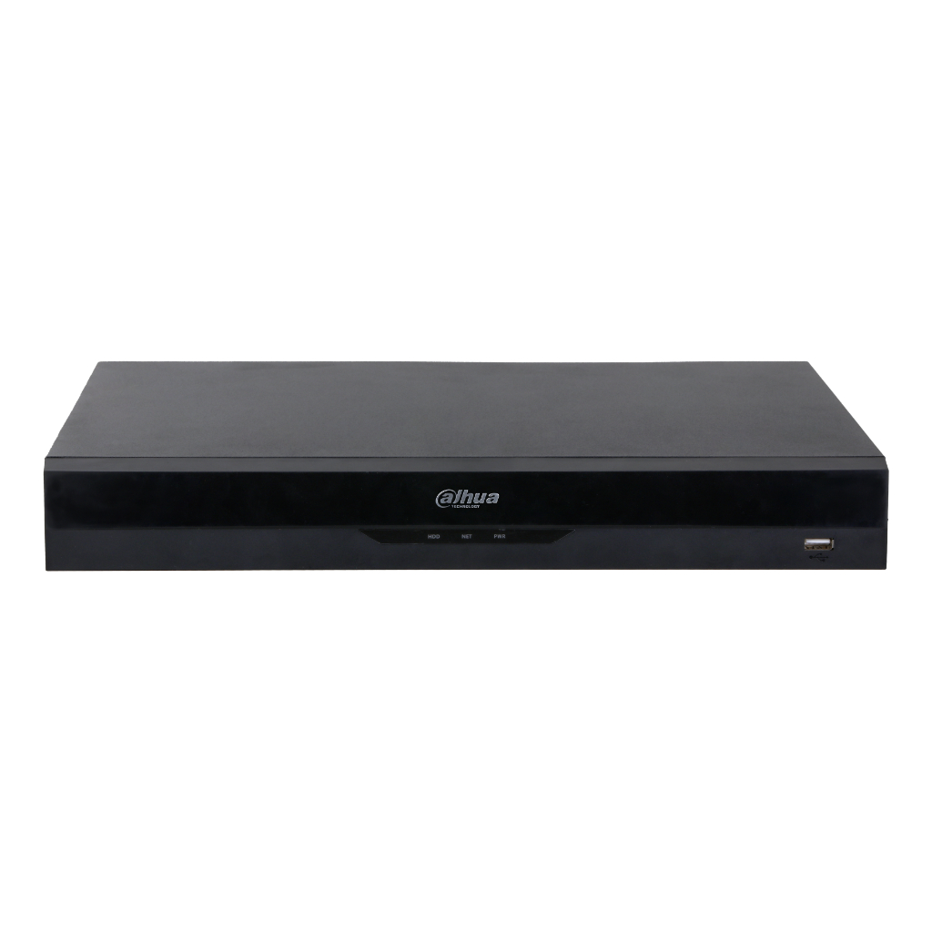 NVR 16ch 144Mbps H265 HDMI 2HDD E/S AI
