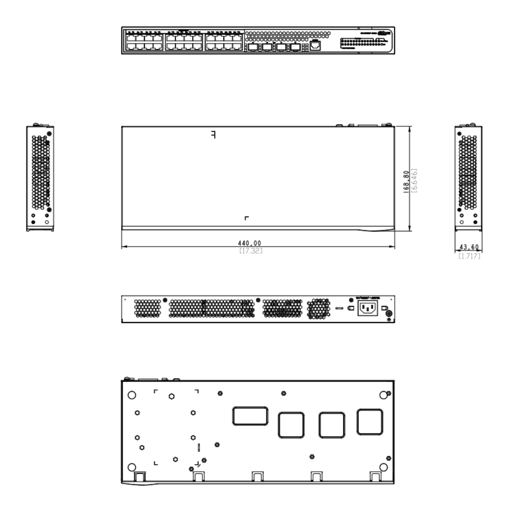 Switch 24 puertos Gigabit + 4 SFP 100Mbps/1Gbps Manejable Layer2