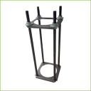 Báculo desmontable de 4,5m de altura en acero galvanizado de color blanco con soporte para cámara y speed dome