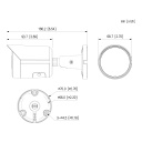 Tubular IP H265 2M DN WDR Starlight IR30m 3.6mm IP67 PoE MIC AI