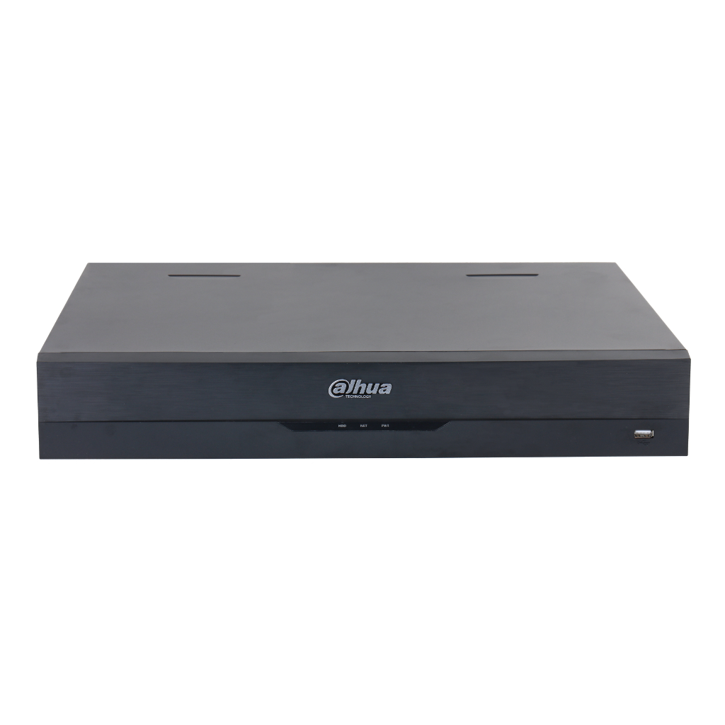 NVR 64ch 384Mbps H265 2xHDMI 16PoE 4HDD E/S AI