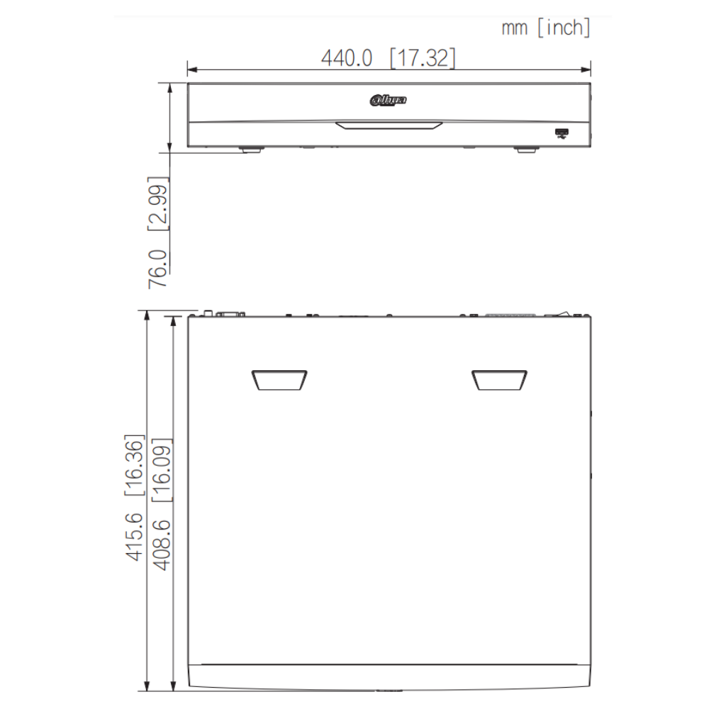 NVR 16ch 384Mbps H265 2xHDMI 16PoE 4HDD E/S AI