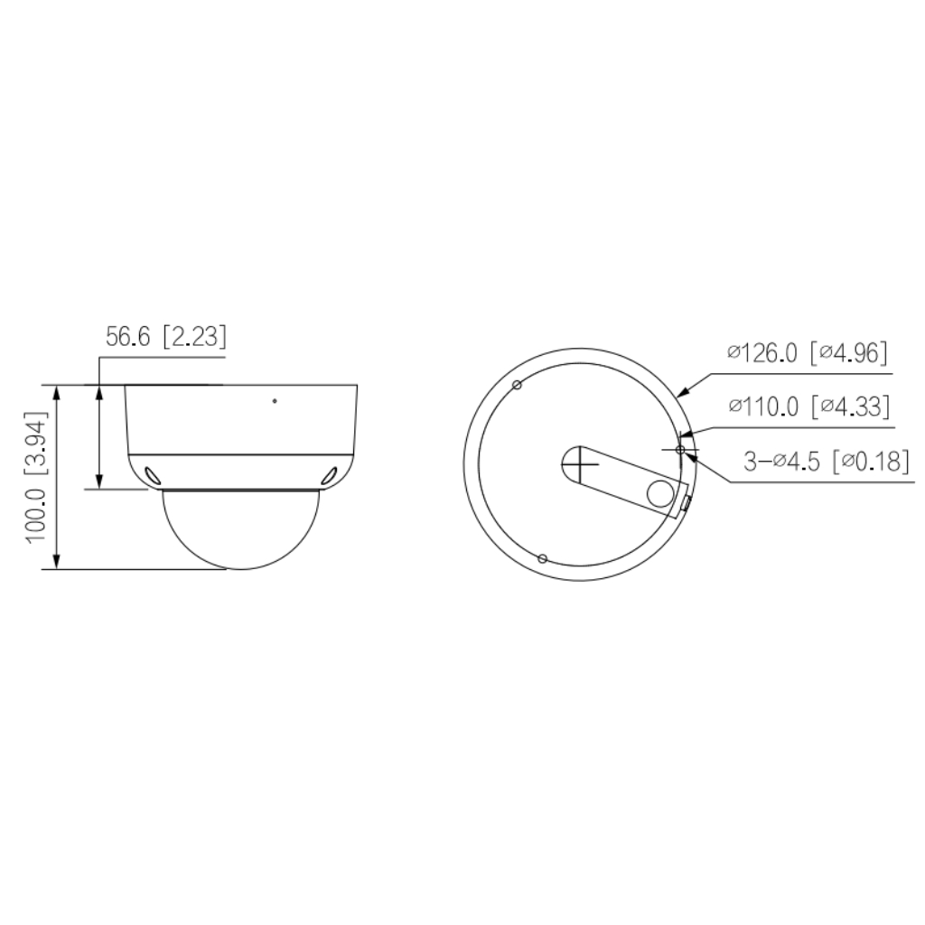 Domo HDCVI 4EN1 4K DN ICR WDR IR60m 2.7-13.5VFM IP67 IK10 MIC