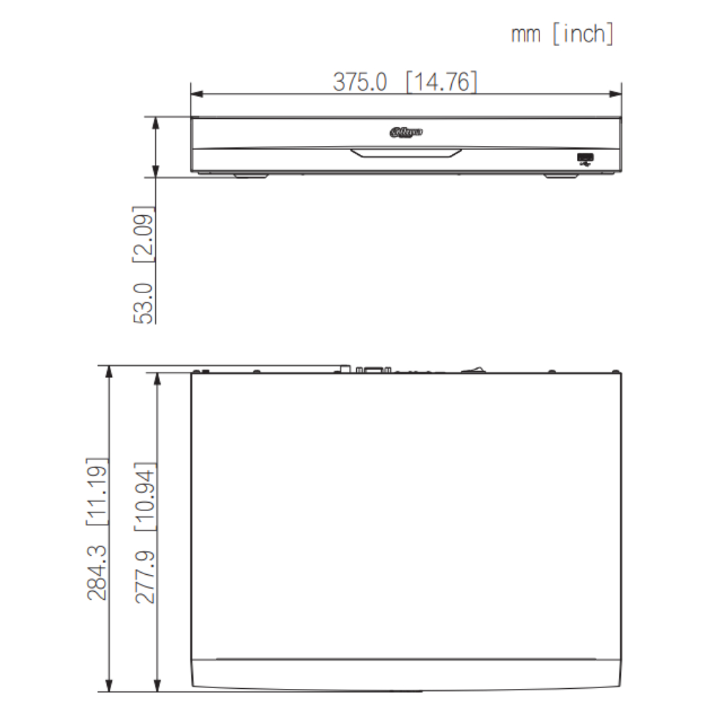 NVR 16ch 256Mbps 4K H265 HDMI 2HDD E/S AI