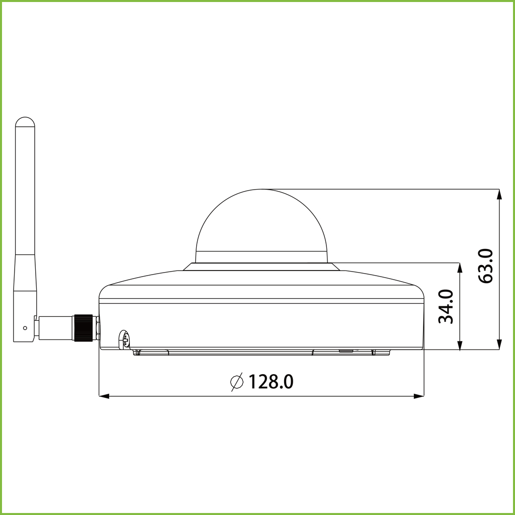 Domo PT IP 2M H265 Wifi DN ICR WDR Starlight 3.6mm 3D IP66 IK08 AUDIO