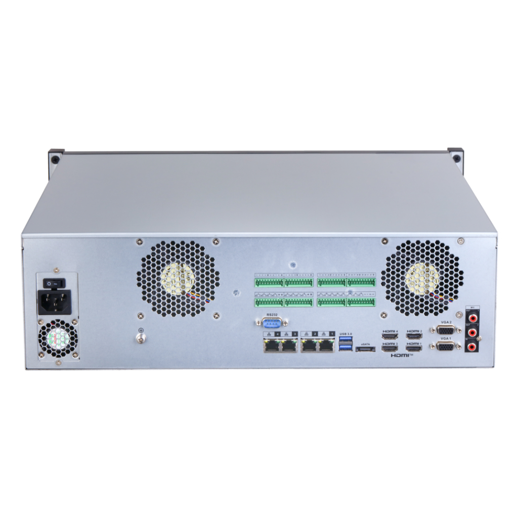 NVR 128ch 1024Mbps 4K H265 4xHDMI 16HDD RAID 0/1/5/6/10 E/S AI