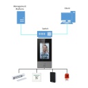 Lector Autónomo LCD 4.3" táctil de Reconocimiento Facial+PIN+Tarjeta+QR wifi 2.4GHz IP65