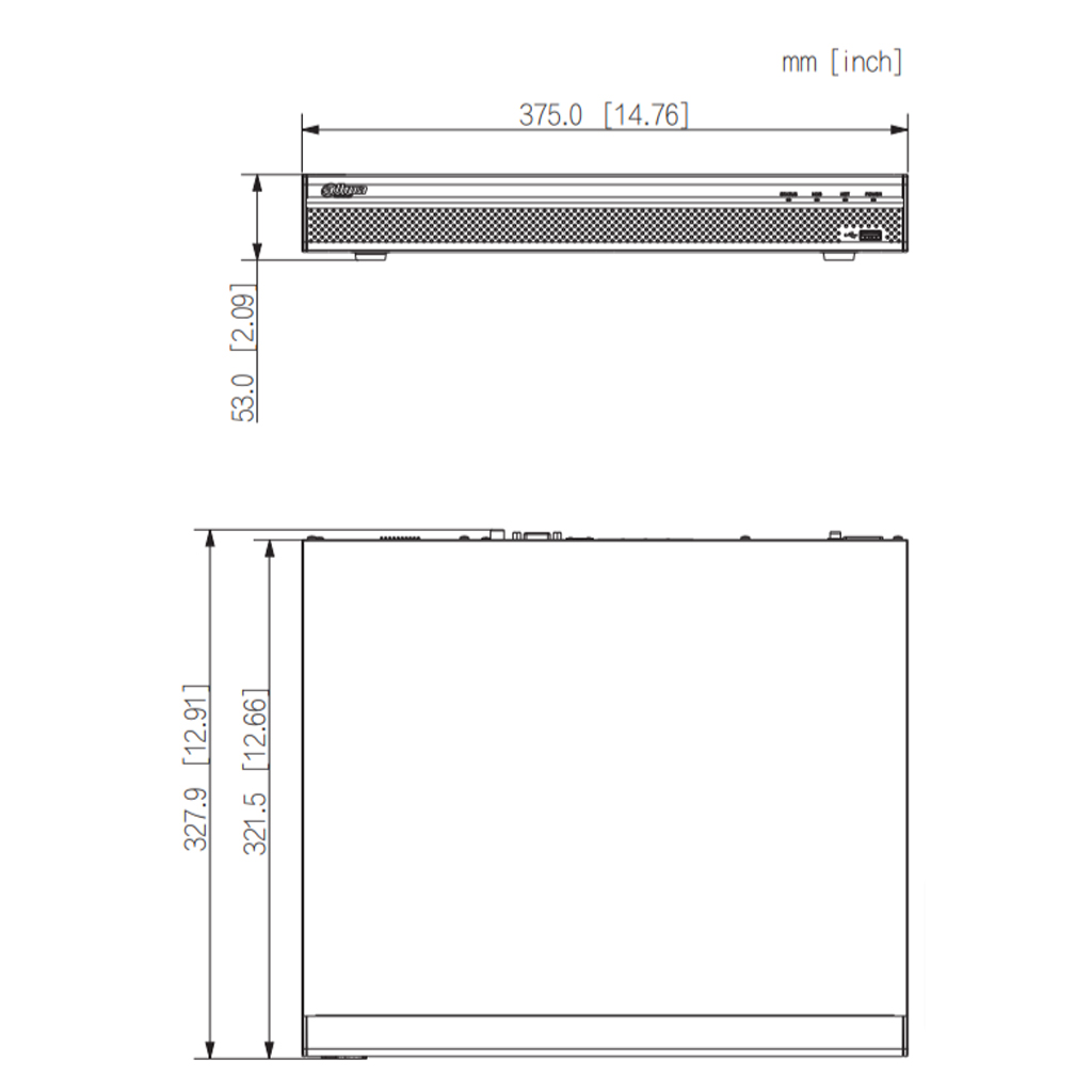 NVR 8ch 160Mbps 4K H265 HDMI 8PoE 2HDD E/S