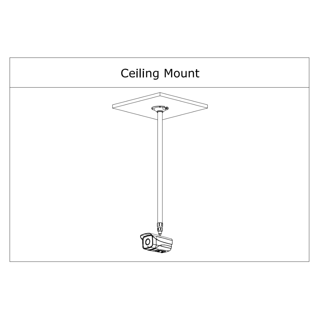 Soporte para montaje en techo de Tubulares. Ajustable 800-1500mm