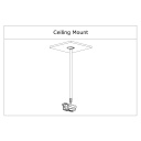 Soporte para montaje en techo de Tubulares. Ajustable 800-1500mm