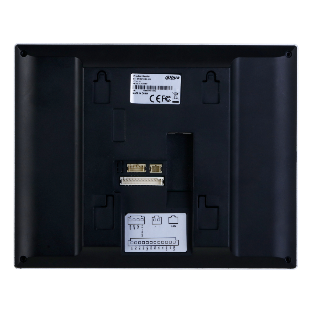 Monitor Interior 7" de Superficie para Videoportero IP WIFI PoE SD 6E 1S Alarma Negro con Cámara frontal