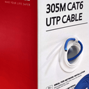 Bobina 305mts Cable UTP CAT6 0.53mm Cobre sin Oxigeno CE CPR Eca. Cubierta LSZH Azul. Precio rebajado al comprar 10u