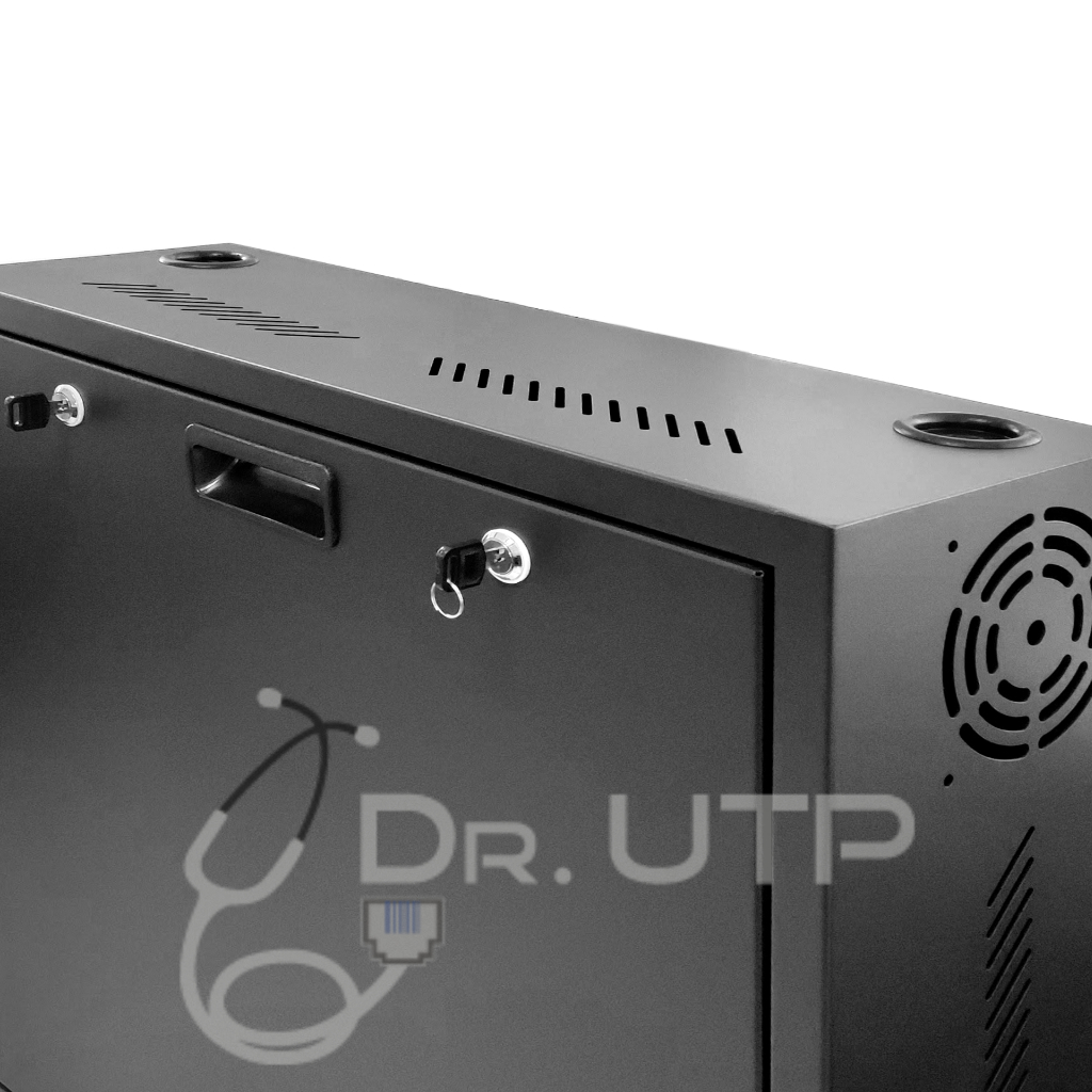 Arcón Vertical para grabador y pantalla con 2 llaves, ventilador y pasacables