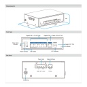 Switch PoE++ 4 puertos Gigabit + 1RJ45 Uplink Gigabit + 1SFP Uplink Gigabit 120W-PoE-IN 802.3af/at/bt 6KV DC48V-57V