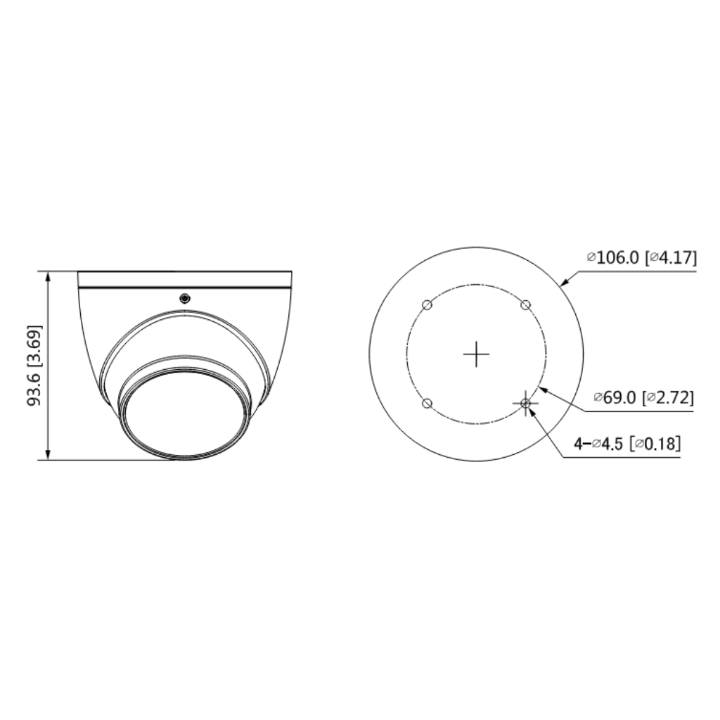 Domo HDCVI 4EN1 5M FULL COLOR WDR Starlight LED40m 2.8mm IP67