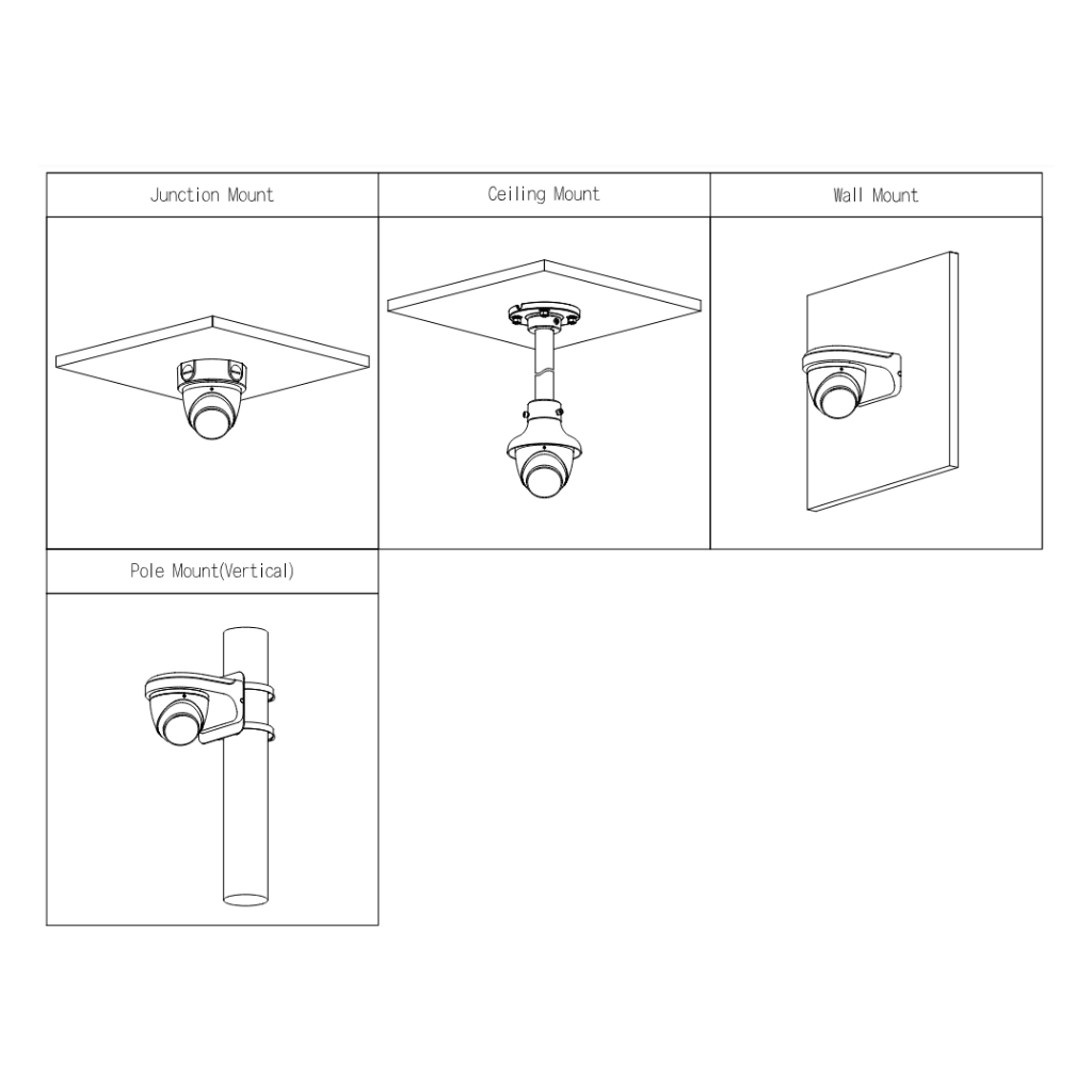 Domo IP H265 4M WDR Starlight IR30m 2.8mm IP67 PoE MIC AI
