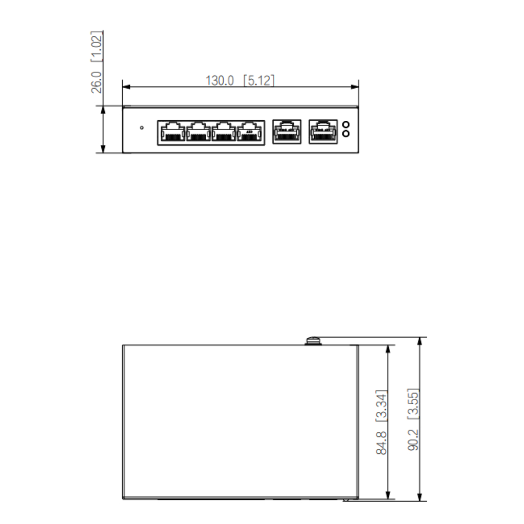 Switch PoE 2.0 4 puertos Gigabit + 2RJ45 Uplink Gigabit 60W Manejable en Cloud Layer2