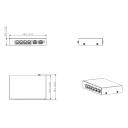 Switch PoE 2.0 4 puertos 10/100 + 2RJ45 Uplink 10/100 60W Manejable en Cloud Layer2