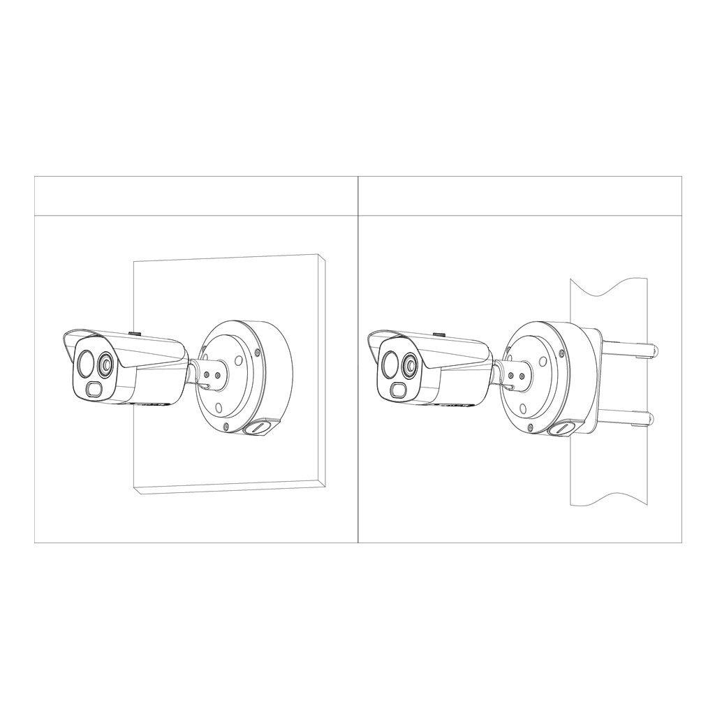 Cámara Térmografica IP DUAL 256*192 3.5mm + 4M 4mm IP67 12V PoE AUDIO E/S