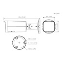 Tubular IP H265 8M WDR Starlight IR60m 2.7-13.5VFM IP67 PoE SD MIC AI. Color negro