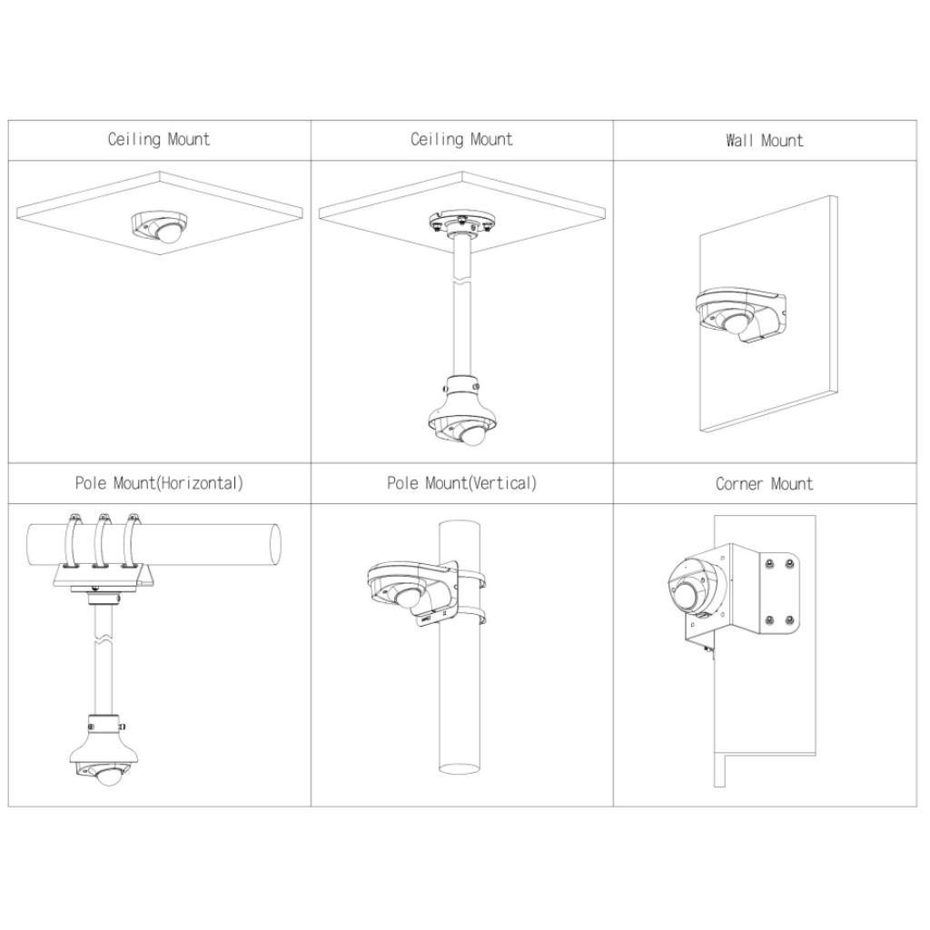 Domo IP H265 2M FULL COLOR WDR Iluminación Dual LED30m/IR30m 2.8mm IK10 IP67 PoE MIC AUDIO E/S AI