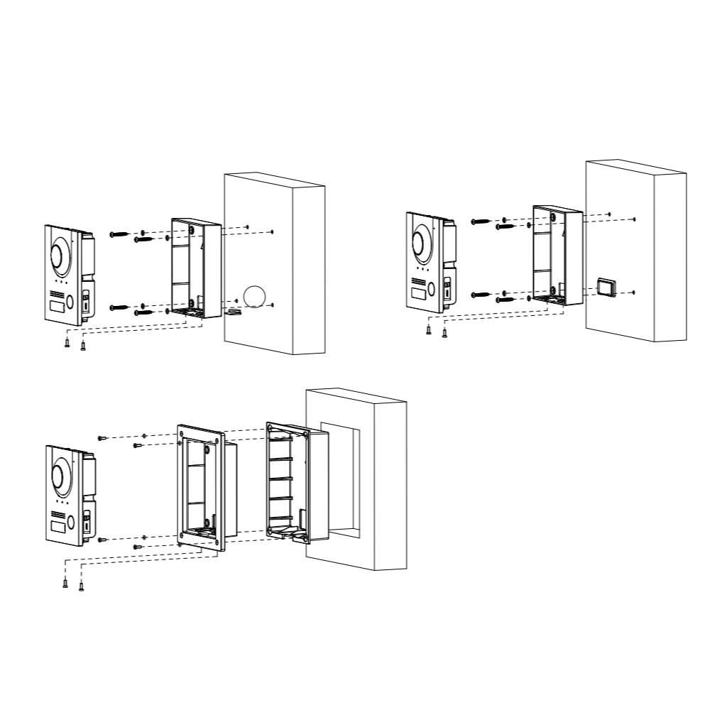 Estación Exterior para Videoportero IP 2-hilos/RJ45 PoE con Cámara 2MP IP65 IK07 168.6º. Color negro