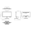 Monitor 21.45" Dahua para Seguridad 24/7 LCD(VA) VGA/HDMI 16:9 1080P