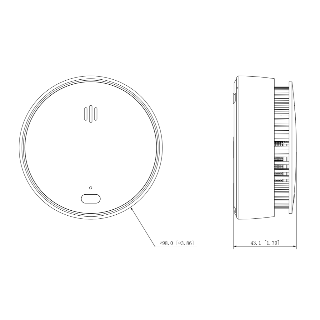 Detector de humo autónomo fotoeléctrico de interior