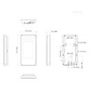 Lector Autónomo LCD 4.3" táctil de Reconocimiento Facial+PIN+Tarjeta+QR WiFi 2.4GHz IP65