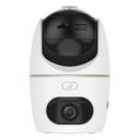Cubo PT IP DUAL-LENS H265 3M+3M DN LED30m/IR30m 3.6mm SD 5V MIC/Altavoz WiFi
