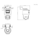 Domo Dual-PT IP 2M+2M Iluminación Dual LED30m/IR30m IP66 PoE AUDIO E/S AI
