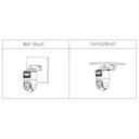 Domo Dual-PT IP 2M+2M Iluminación Dual LED30m/IR30m IP66 PoE AUDIO E/S AI