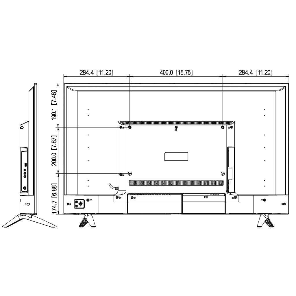 Monitor 43" Dahua para Seguridad 24/7 VGA/HDMI/USB 16:9 1080P