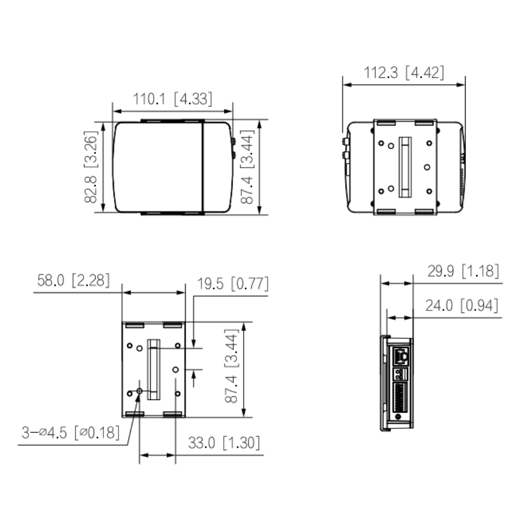 Minicámara IP H265 Pinhole 4M WDR 2.8mm AUDIO E/S + Unidad principal AI