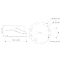 Domo IP H265 2M FULL COLOR WDR Iluminación Dual LED30m/IR30m 3.6mm IK10 IP67 PoE MIC AUDIO E/S AI