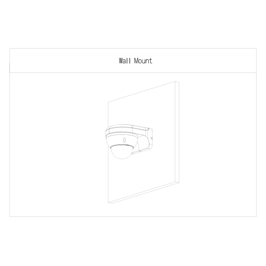 Soporte pared para Domos HDW1 HDW3 HDBW3