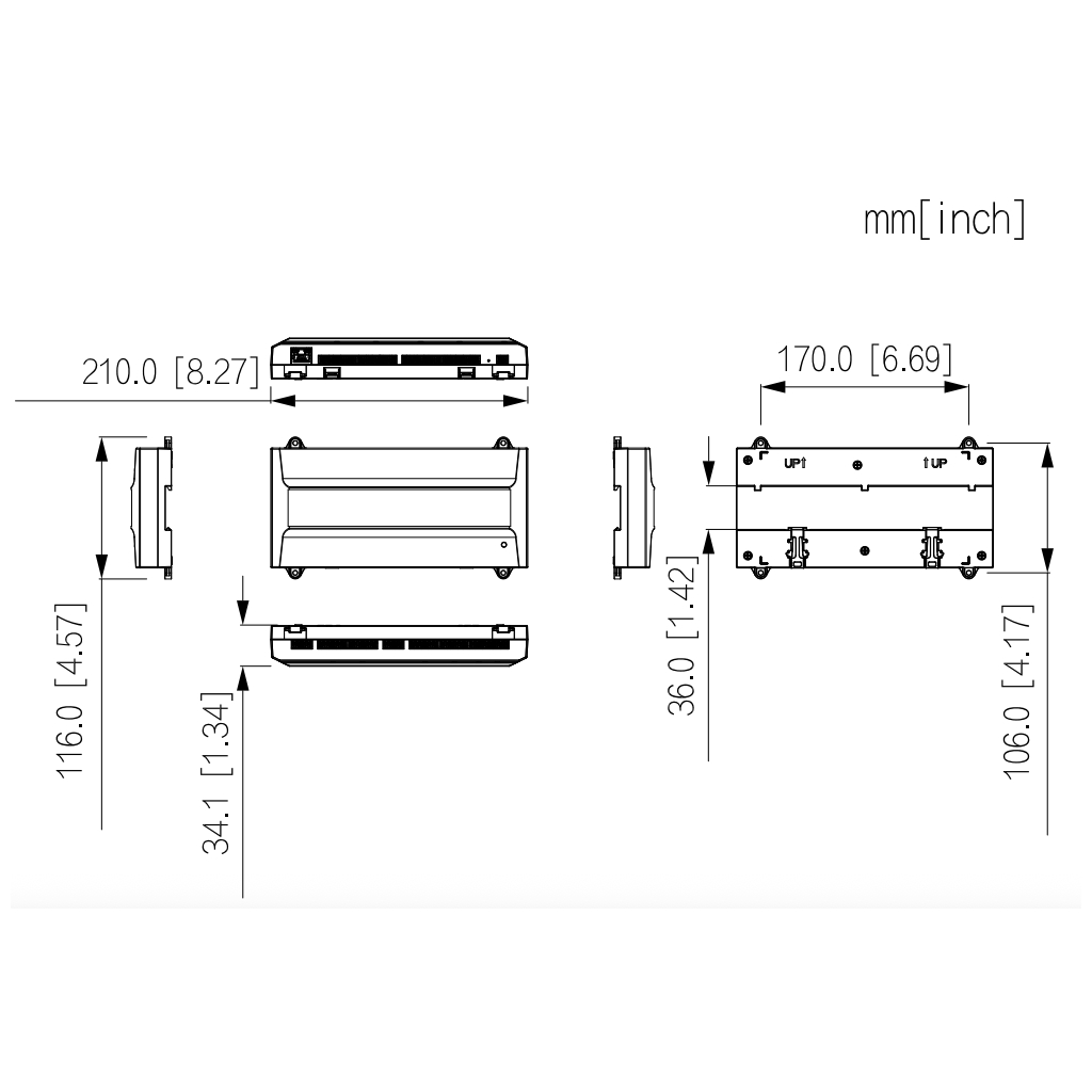 Controladora 2 Puertas / 2 Direcciones para Carril DIN IP Wiegand RS-485