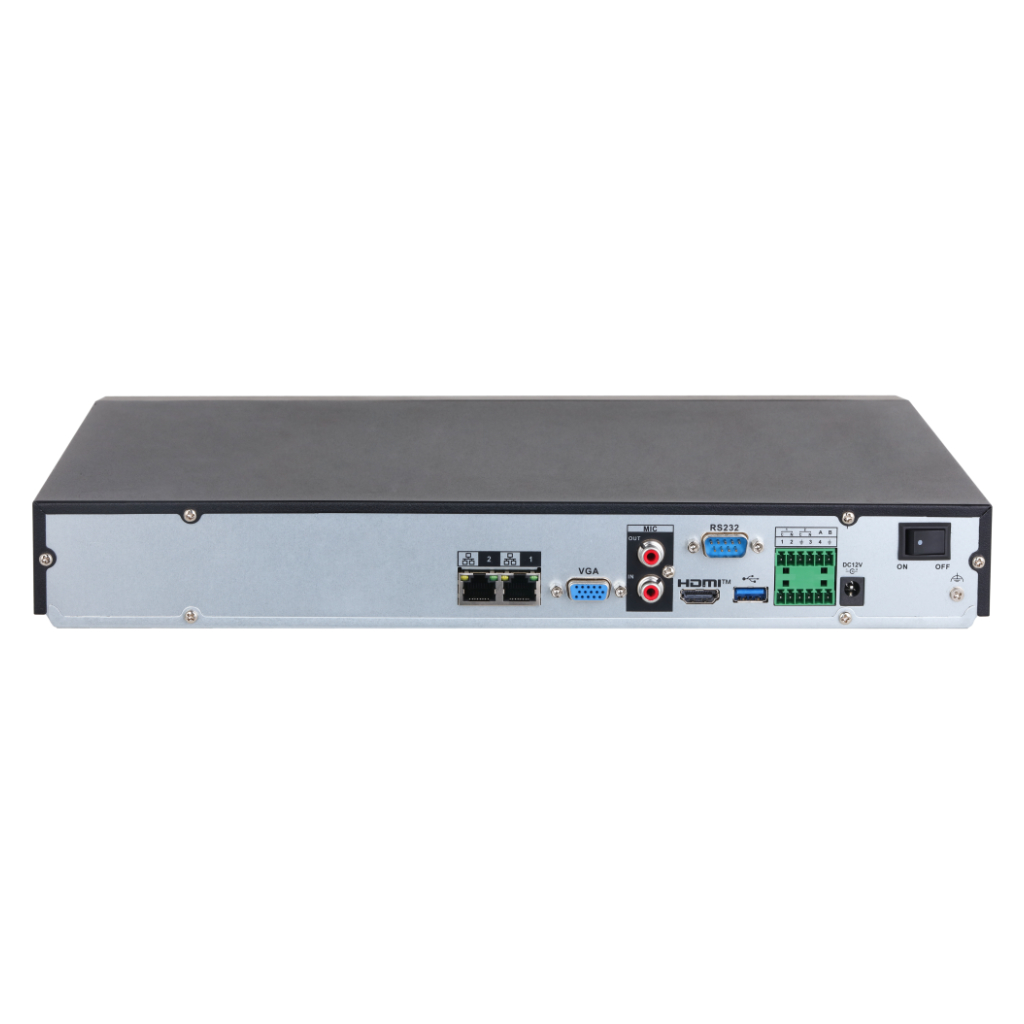 NVR 32ch 484Mbps H265 HDMI 2HDD 2RJ45 E/S AI