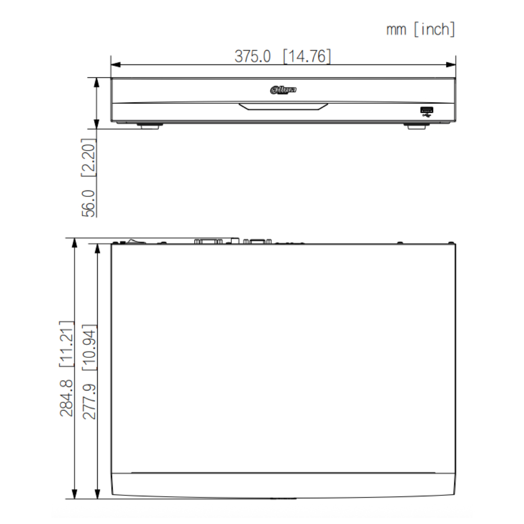 NVR 32ch 484Mbps H265 HDMI 2HDD 2RJ45 E/S AI