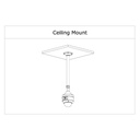Soporte para montaje en techo para Domos. Ajustable 475-800mm