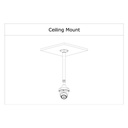 Soporte para montaje en techo para Domos. Ajustable 475-800mm