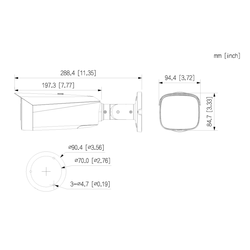 Tubular IP WizColor TiOC PRO H265 6M WDR Iluminación Dual LED50m/IR50m 2.8mm IP67 PoE AUDIO MIC/Altavoz E/S AI