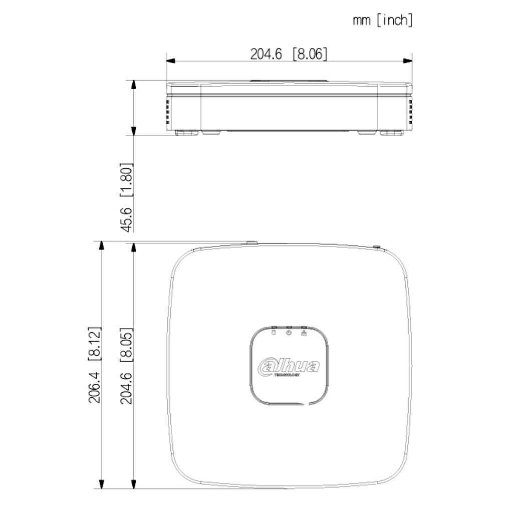 NVR 8ch 80Mbps H265 4K HDMI 4PoE 1HDD