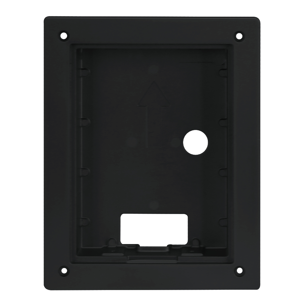 Caja de montaje para insertar para VTO220xF-P. Color negro