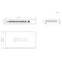 Switch PoE 8 puertos Gigabit + 1RJ45 Uplink Gigabit 110W Gestionable en Cloud Layer2