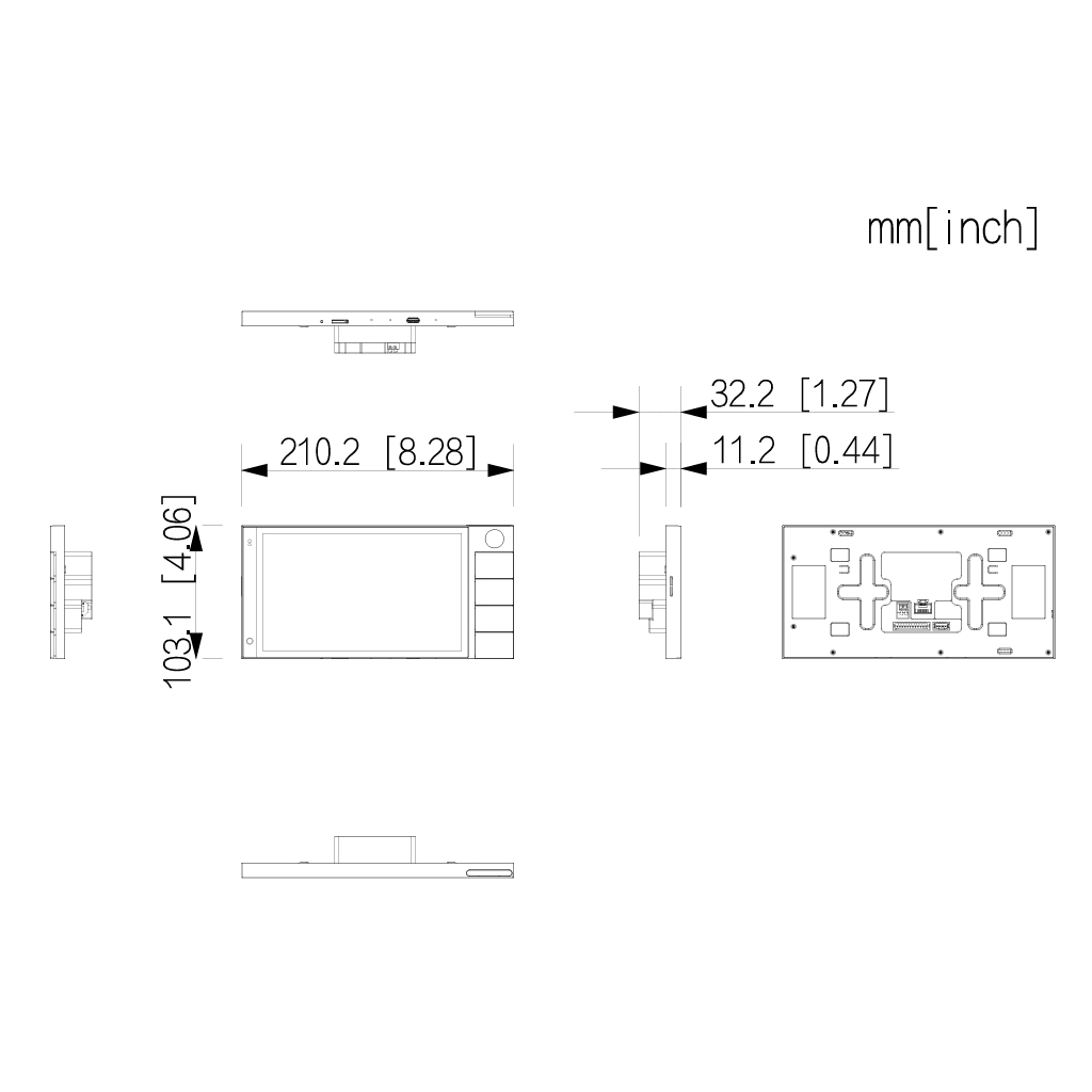 Panel de control interno 7" tàctil 2-hilos WiFi con Android 14