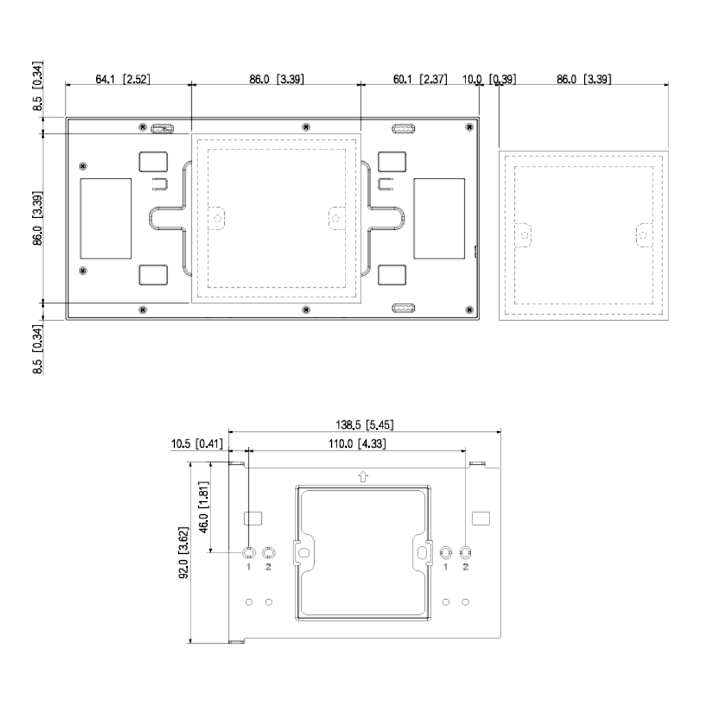 Panel de control interno 7" tàctil 2-hilos WiFi con Android 14